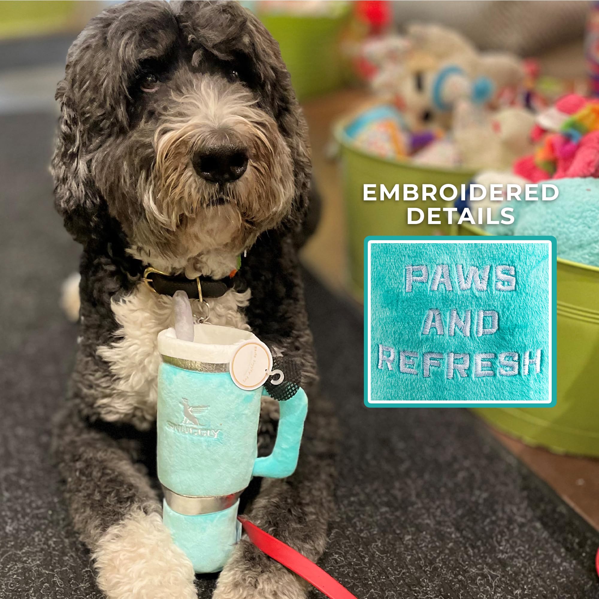 Pet Supplies : Haute Diggity Dog Snuggly Cup Plush Dog Toy Tumbler